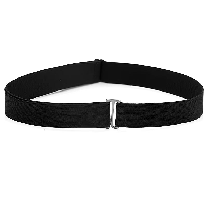 8 Styles No Show Women Stretch Belt Invisible Elastic Web Strap Belt with Flat Buckle for Jeans Pants Dresses