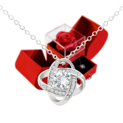 Collier pendentif Saint-Valentin avec boîte cadeau en forme de rose éternelle en savon – Bijou élégant pour femme, idéal pour offrir à quelqu'un de chère à l’occasion des fêtes